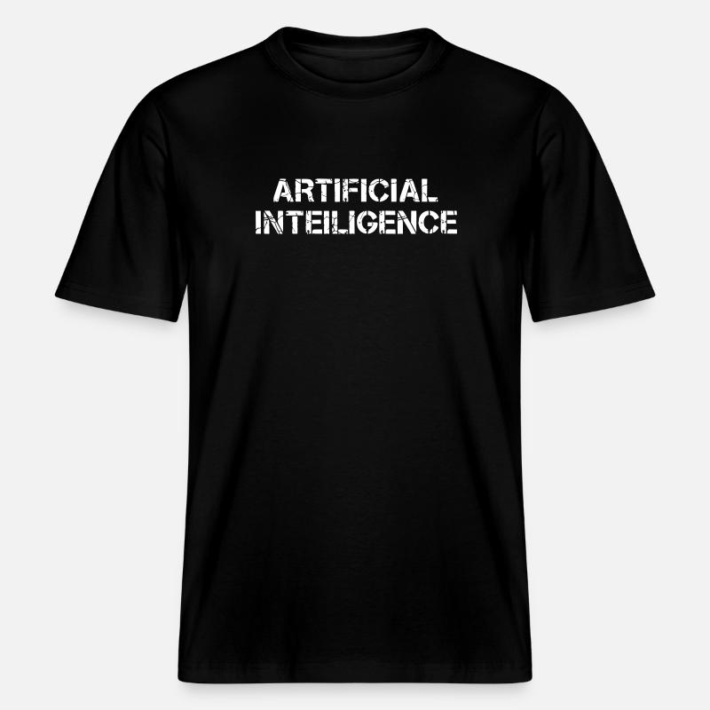 Artificial Intelligence Text Grunge Vektor -  RELAXED FIT Unisex Organic T-Shirt - Schwarz