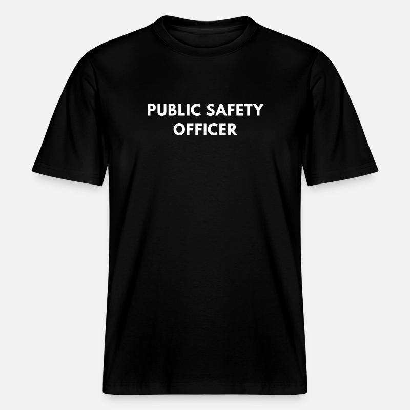Agent de sécurité publique -  T-shirt unisexe RELAXED FIT en coton bio - noir