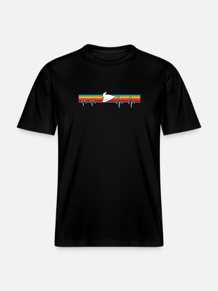 Sole Pulse on Retro Stripes -  RELAXED FIT Unisex Organic T-Shirt - black