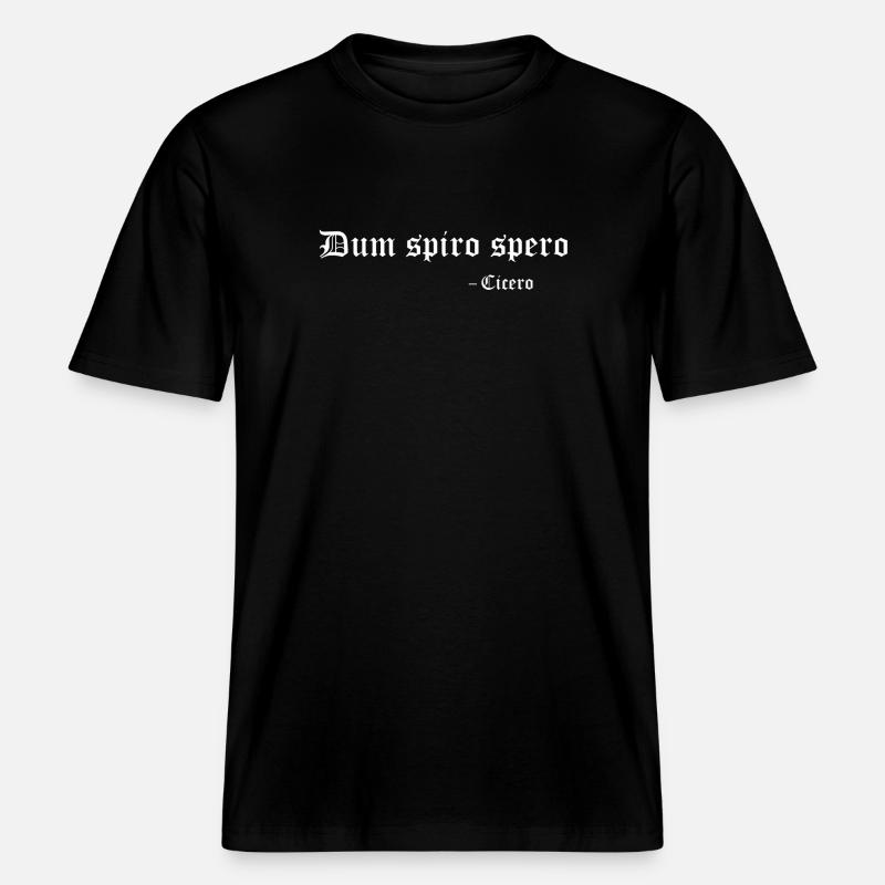 Dum spiro spero par Cicero - T-shirt unisexe RELAXED FIT en coton bio - noir