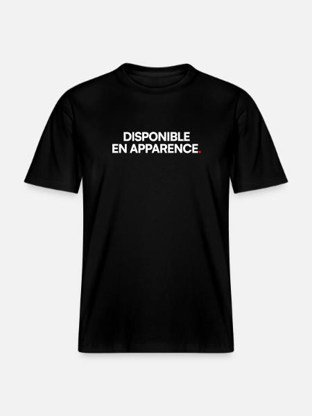 Disponible en apparence - T-shirt unisexe RELAXED FIT en coton bio - noir