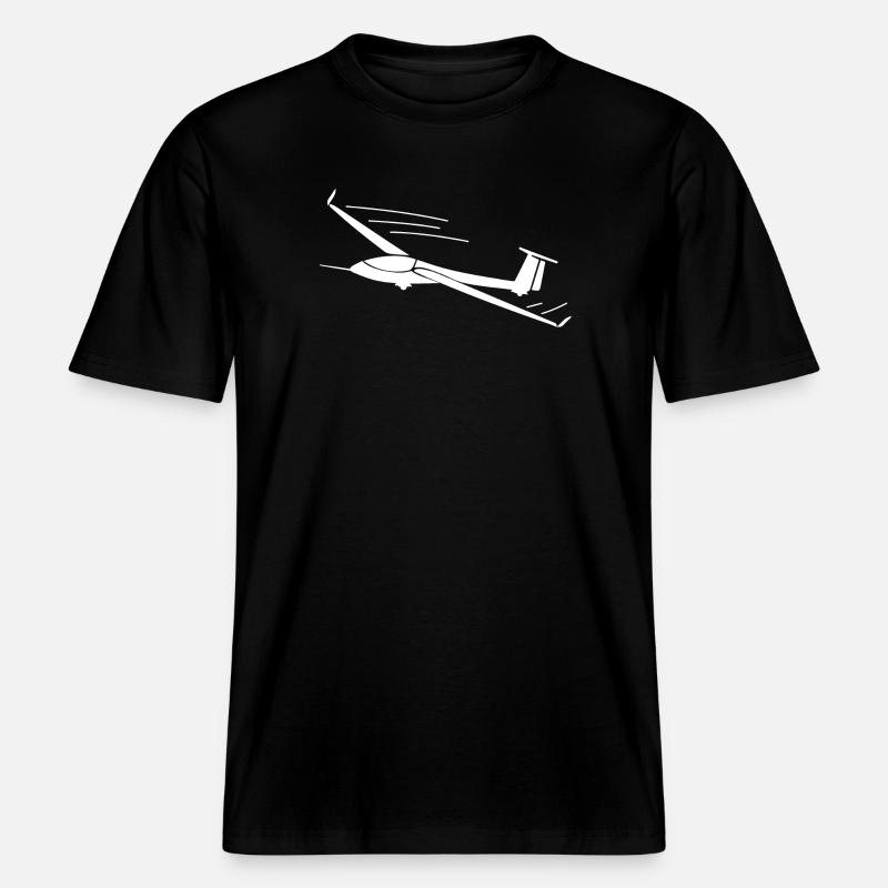 Glider glider pilot gift ideas -  RELAXED FIT Unisex Organic T-Shirt - black