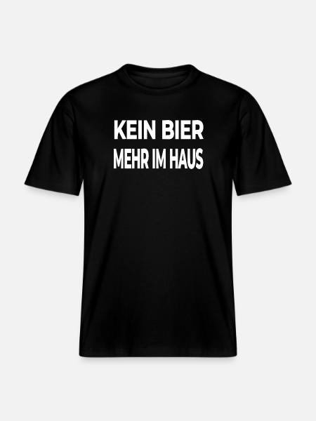 Bier -  RELAXED FIT Unisex Organic T-Shirt - Schwarz