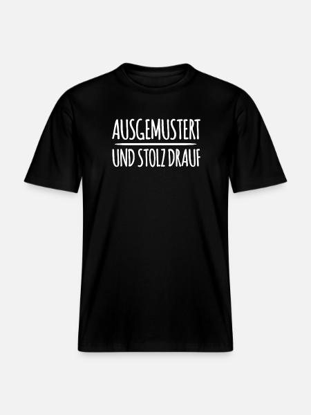 Ausgemustert Gegen Krieg -  RELAXED FIT Unisex Organic T-Shirt - Schwarz