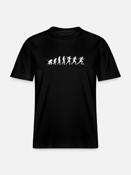 Evolution Running Silhouette to Football -  RELAXED FIT Unisex Organic T-Shirt - black