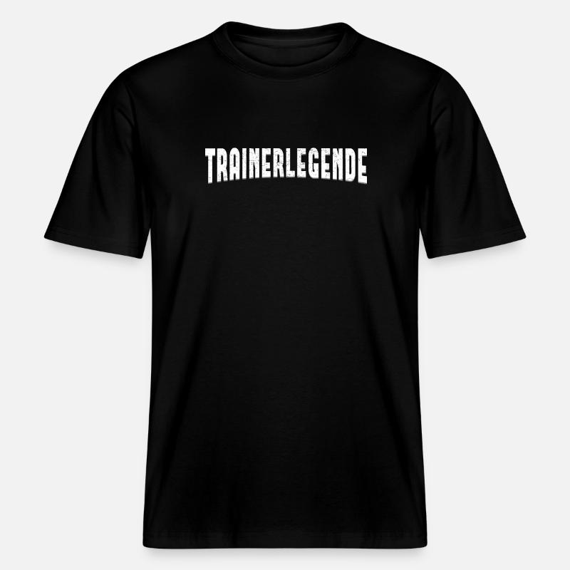 Trainerlegende Trainer bester Coach -  RELAXED FIT Unisex Organic T-Shirt - Schwarz