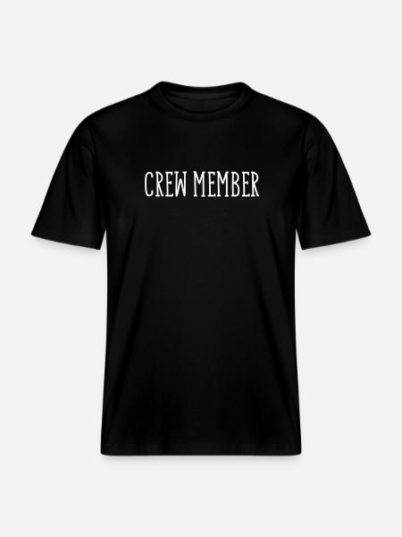 crew_member- -  RELAXED FIT Unisex Organic T-Shirt - black