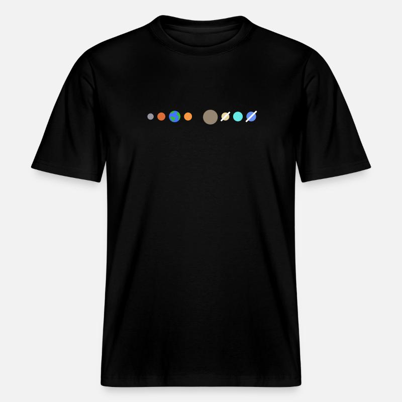 Solar system planets - RELAXED FIT Unisex Organic T-Shirt - black