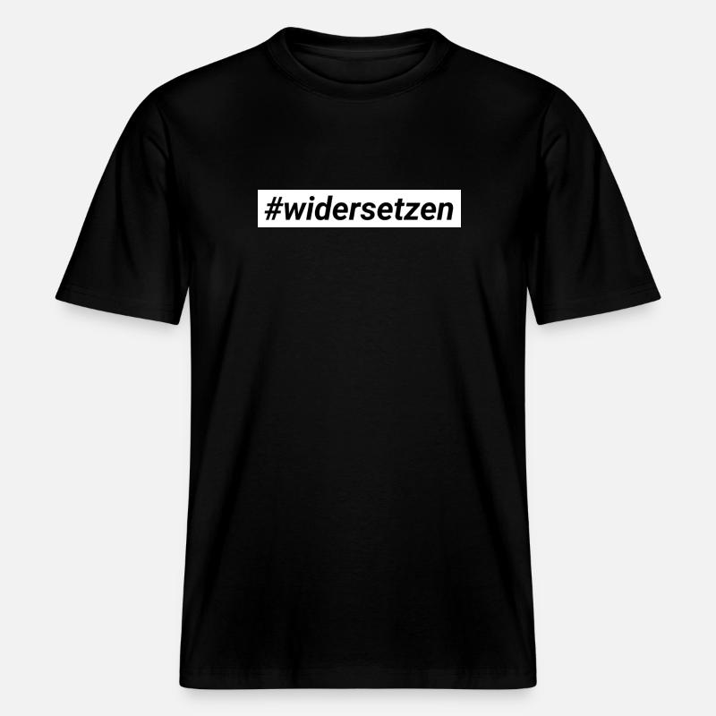 Résistez à l’AfD à droite -  T-shirt unisexe RELAXED FIT en coton bio - noir