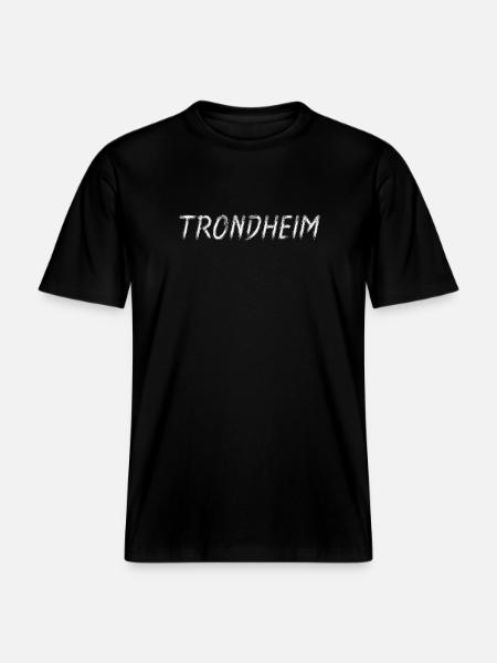 Trondheim Lettering Brush - RELAXED FIT Unisex Organic T-Shirt - black