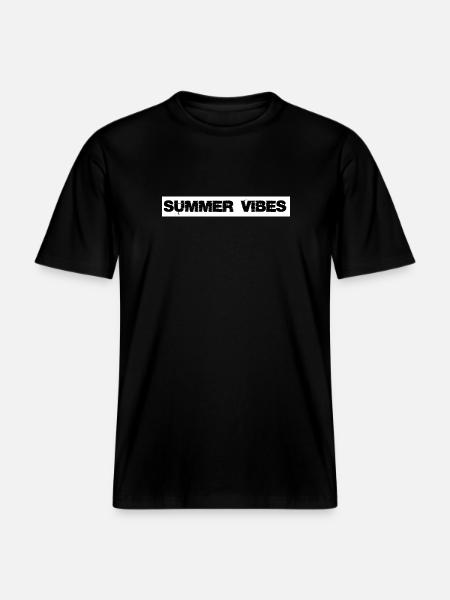 Ambiance estivale - T-shirt unisexe RELAXED FIT en coton bio - noir