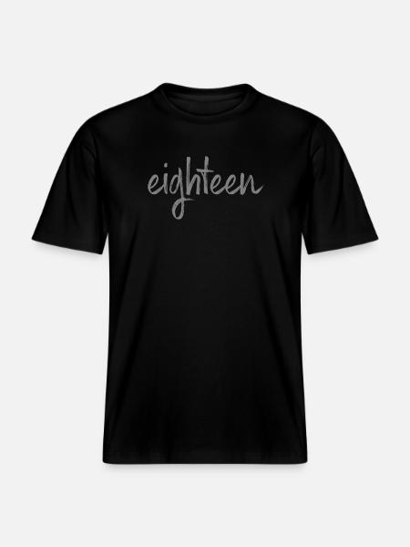 18 atten 18 års fødselsdag gave af flertal - Økologisk unisex T-shirt RELAXED FIT - sort