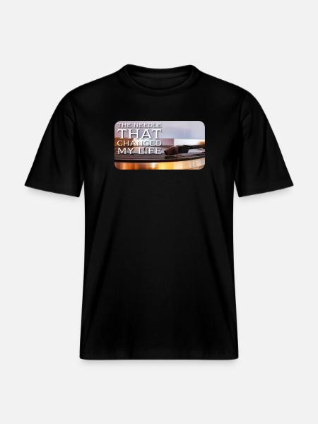 The needle that changed my life -  RELAXED FIT Unisex Organic T-Shirt - black