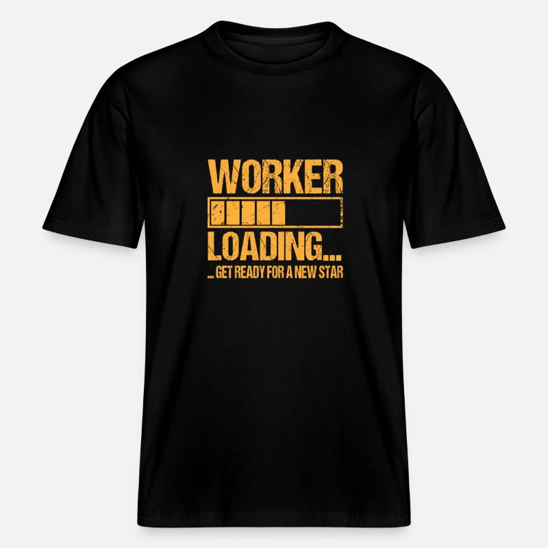 Arbeiter loading Arbeiter Ausbildung -  RELAXED FIT Unisex Organic T-Shirt - Schwarz