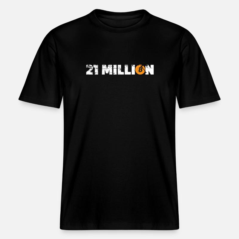 21 millions de Bitcoin -  T-shirt unisexe RELAXED FIT en coton bio - noir