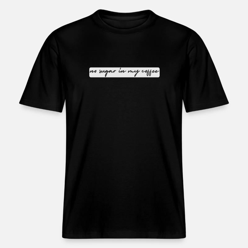 sans sucre -  T-shirt unisexe RELAXED FIT en coton bio - noir