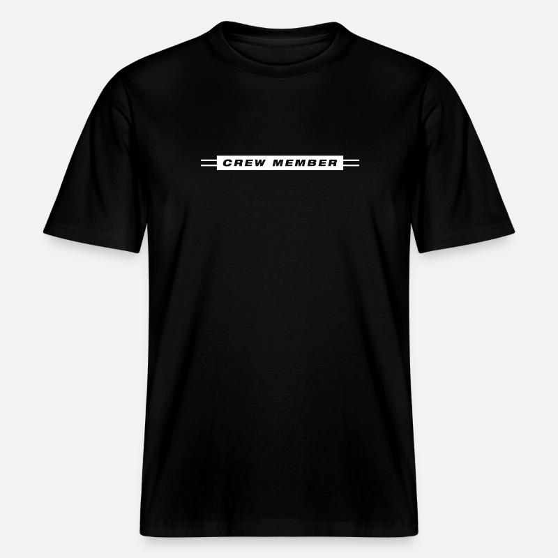 Conception de l’équipage -  T-shirt unisexe RELAXED FIT en coton bio - noir