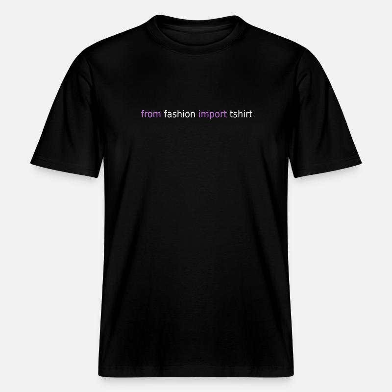 Python Shirt -  RELAXED FIT Unisex Organic T-Shirt - black