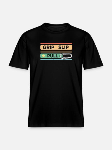 Grip Slip Pullover - RELAXED FIT Unisex Organic T-Shirt - Schwarz