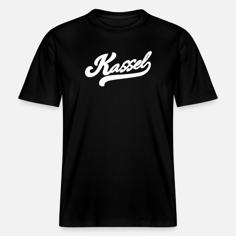 Kassel Rétro -  T-shirt unisexe RELAXED FIT en coton bio - noir