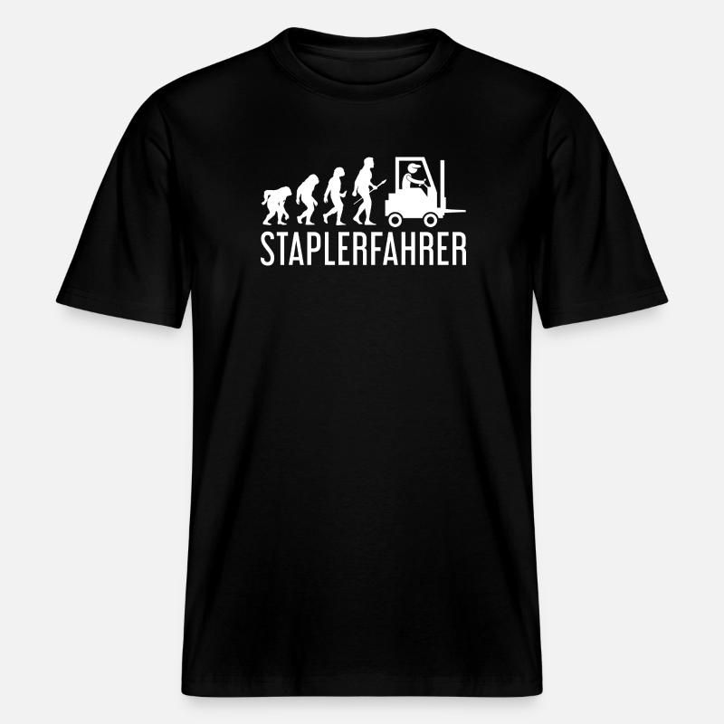 Conducteur de chariot élévateur Evolution -  T-shirt unisexe RELAXED FIT en coton bio - noir