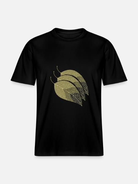 Leaves Decorative - RELAXED FIT Unisex Organic T-Shirt - black