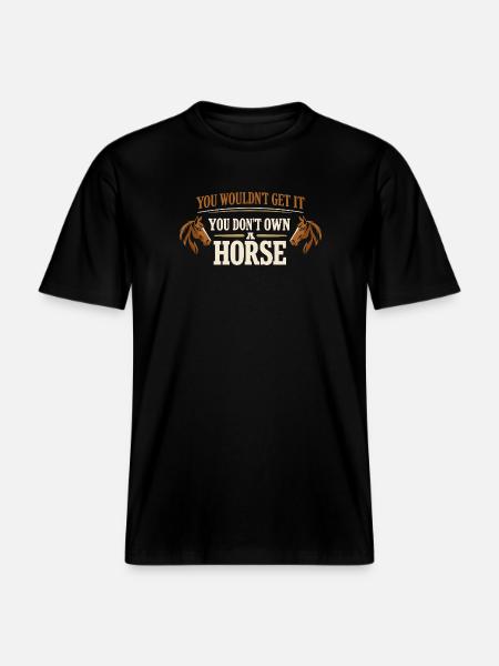 Horse People Equestrian Identity Barn - RELAXED FIT Unisex Organic T-Shirt - black