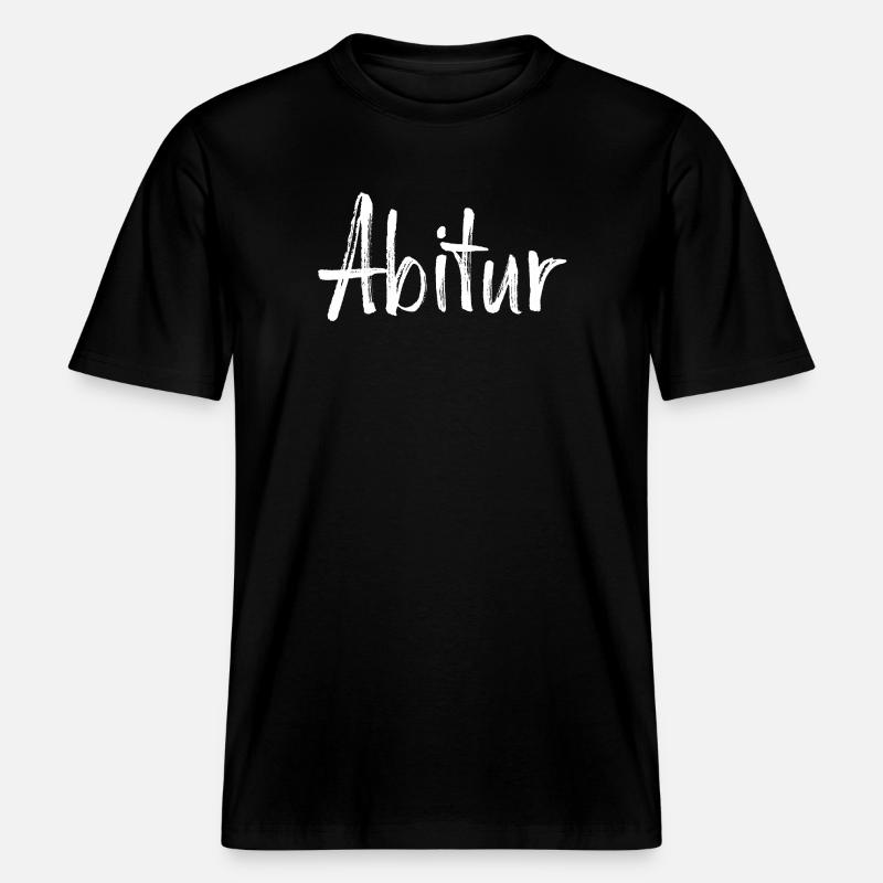 Conception des lettres manuelles de l’Abitur - T-shirt unisexe RELAXED FIT en coton bio - noir
