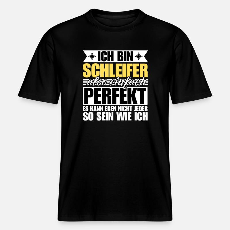 Perfekter Schleifer -  RELAXED FIT Unisex Organic T-Shirt - Schwarz