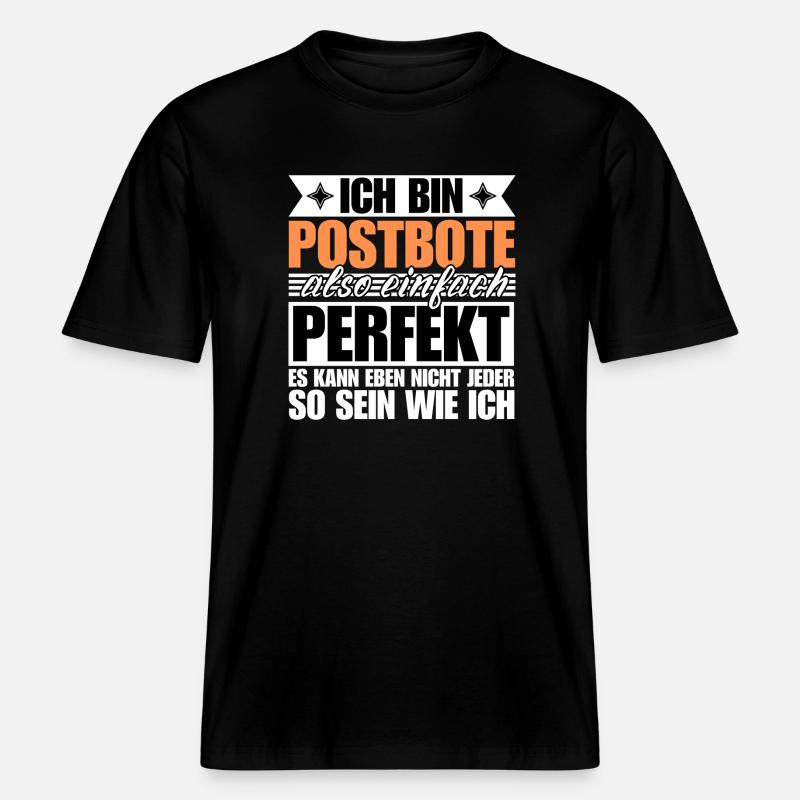 Perfekter Postbote -  RELAXED FIT Unisex Organic T-Shirt - Schwarz