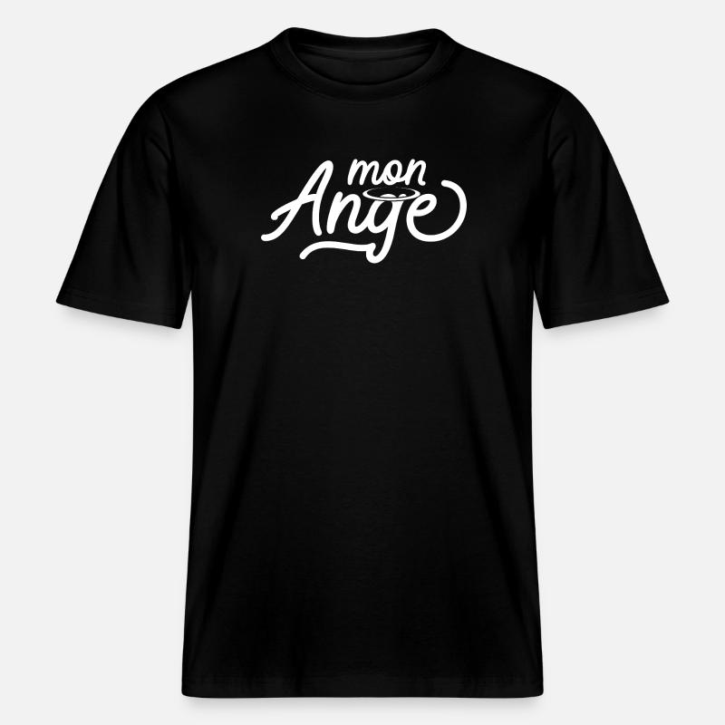 Engelsdesign mit ätherischem Heiligenschein -  RELAXED FIT Unisex Organic T-Shirt - Schwarz