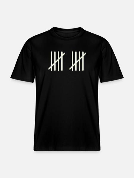 10 coups -  T-shirt unisexe RELAXED FIT en coton bio - noir