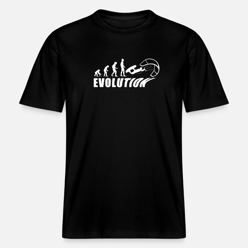 EVOLUTION KITESURF vacation sea gift -  RELAXED FIT Unisex Organic T-Shirt - black