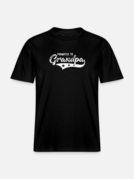 Befördert zum Opa Werdender Großvater -  RELAXED FIT Unisex Organic T-Shirt - Schwarz