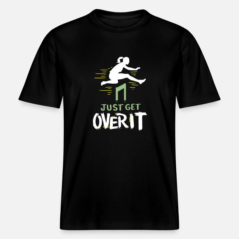 Athlétisme Course d’obstacles Sport -  T-shirt unisexe RELAXED FIT en coton bio - noir