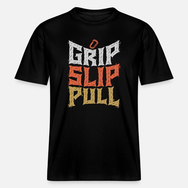 Grip Slip Pull Graphic Tee -  T-shirt unisexe RELAXED FIT en coton bio - noir