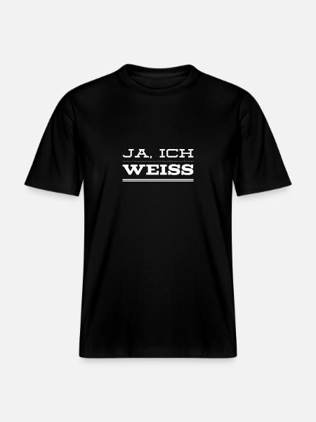 weiß ich doch -  RELAXED FIT Unisex Organic T-Shirt - Schwarz