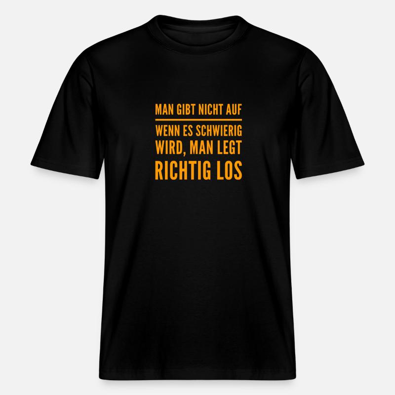 wenn es schwierig wird -  RELAXED FIT Unisex Organic T-Shirt - Schwarz