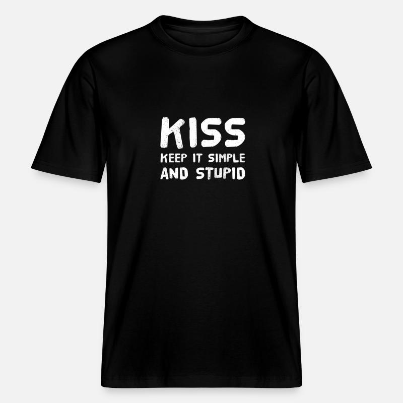 La simplicité, c’est bien -  T-shirt unisexe RELAXED FIT en coton bio - noir