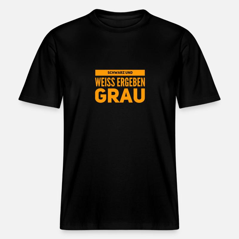 so entsteht grau - RELAXED FIT Unisex Organic T-Shirt - Schwarz