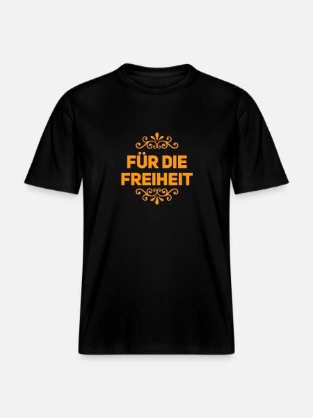 I want more freedom -  RELAXED FIT Unisex Organic T-Shirt - black