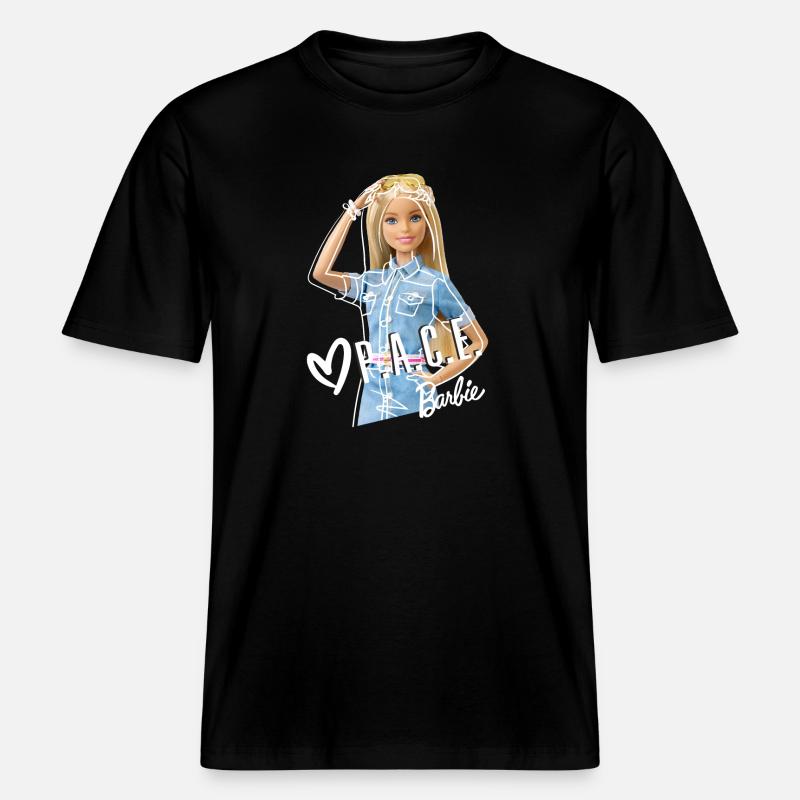Barbie Positive Attitude Changes Everything -  RELAXED FIT Unisex Organic T-Shirt - Schwarz