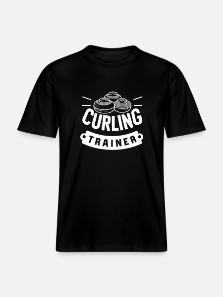 Curling-Trainer - RELAXED FIT Unisex Organic T-Shirt - Schwarz