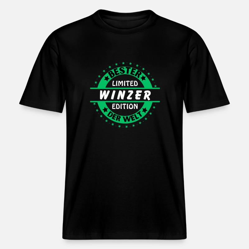 Bester Winzer der Welt -  RELAXED FIT Unisex Organic T-Shirt - Schwarz