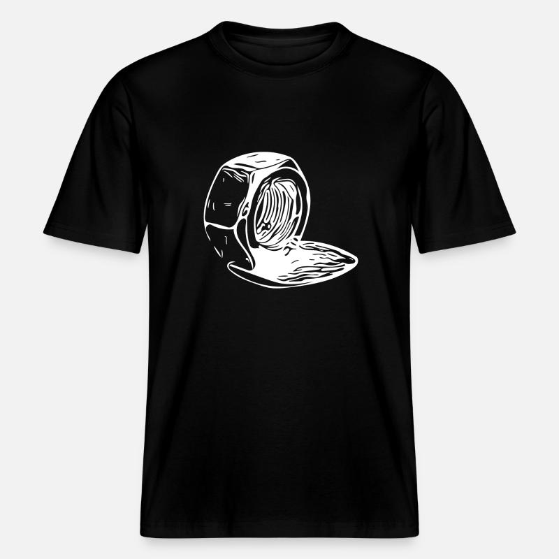 Screw nut vertically melted - RELAXED FIT Unisex Organic T-Shirt - black