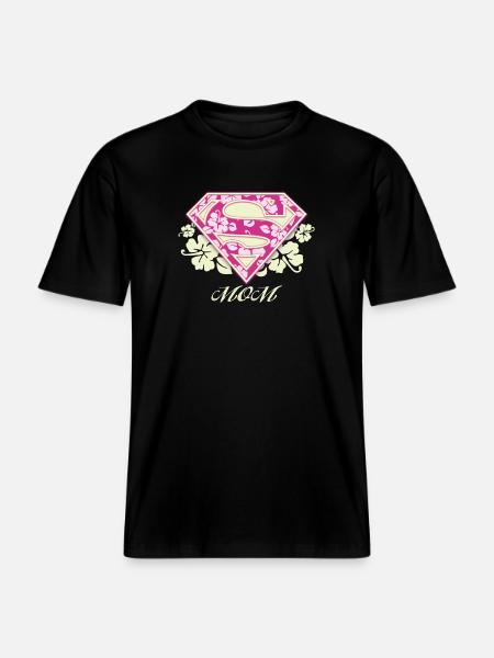 Superman 'S-Shield Mom' -  T-shirt unisexe RELAXED FIT en coton bio - noir