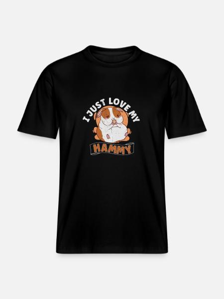 Hamster Fan Hamster Lover Hamsters -  RELAXED FIT Unisex Organic T-Shirt - black