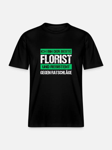 Fleuriste résistant - T-shirt unisexe RELAXED FIT en coton bio - noir