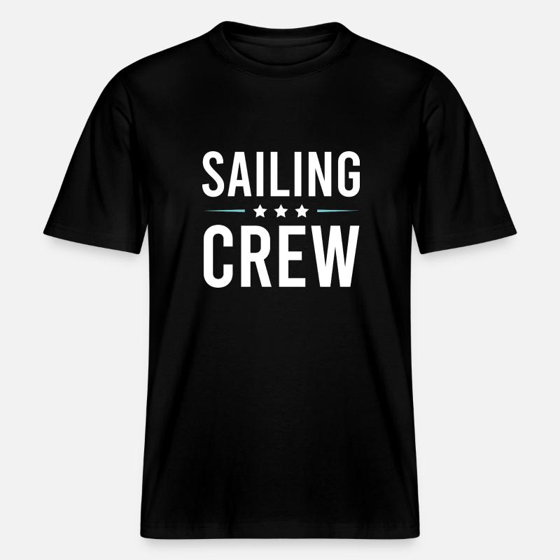 Équipage de navigation - T-shirt unisexe RELAXED FIT en coton bio - noir