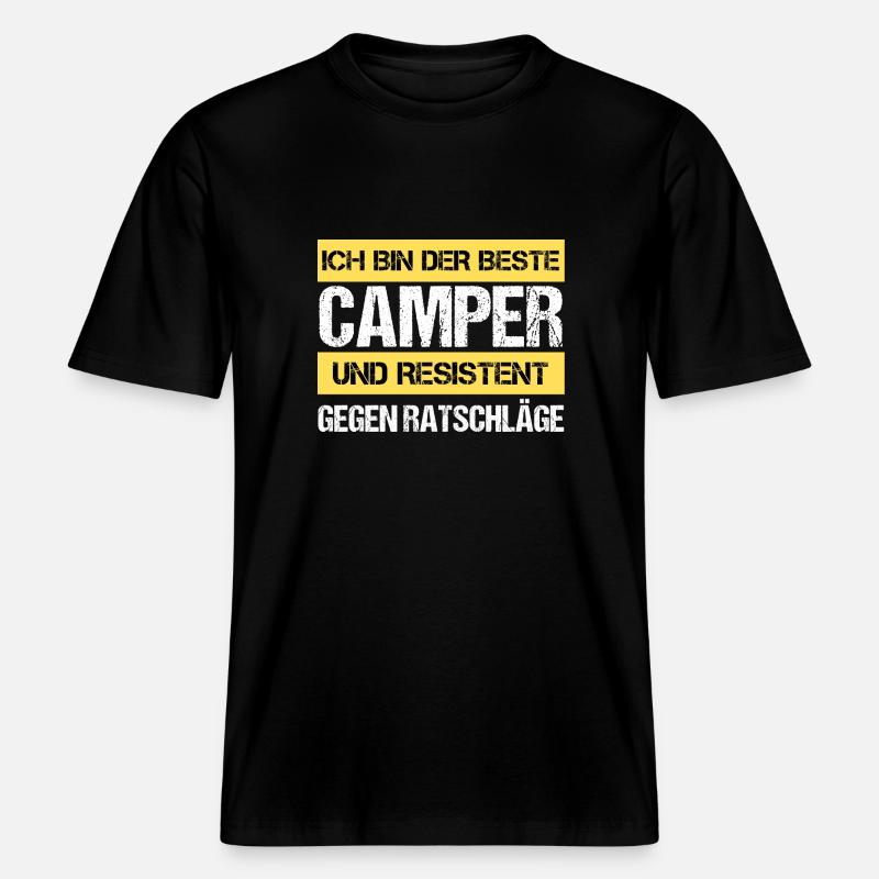 Resistenter Camper - RELAXED FIT Unisex Organic T-Shirt - Schwarz